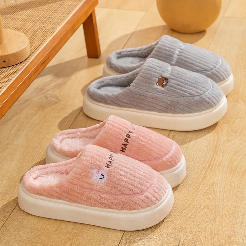 Pantufas de Inverno Couple Cotton