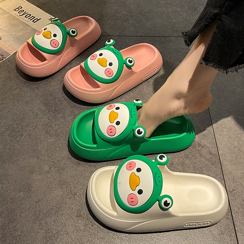 Chinelo Nuvem Cartoon Frog