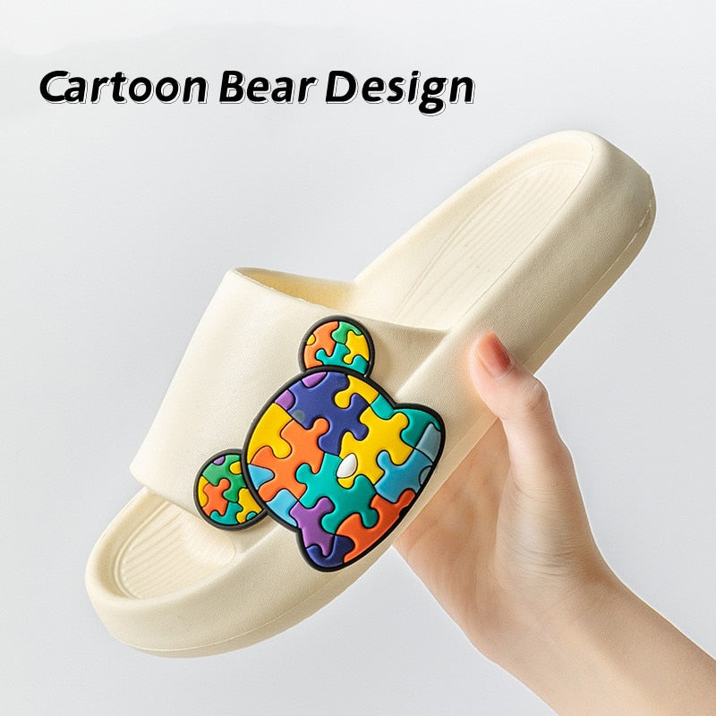 Chinelo Nuvem Cartoon Bear