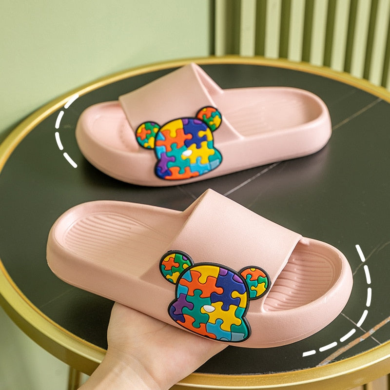 Chinelo Nuvem Cartoon Bear